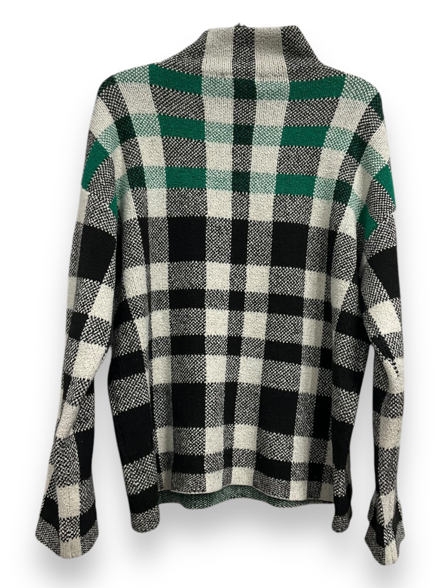 Sweater By Christian Siriano In Plaid Pattern, Size: M