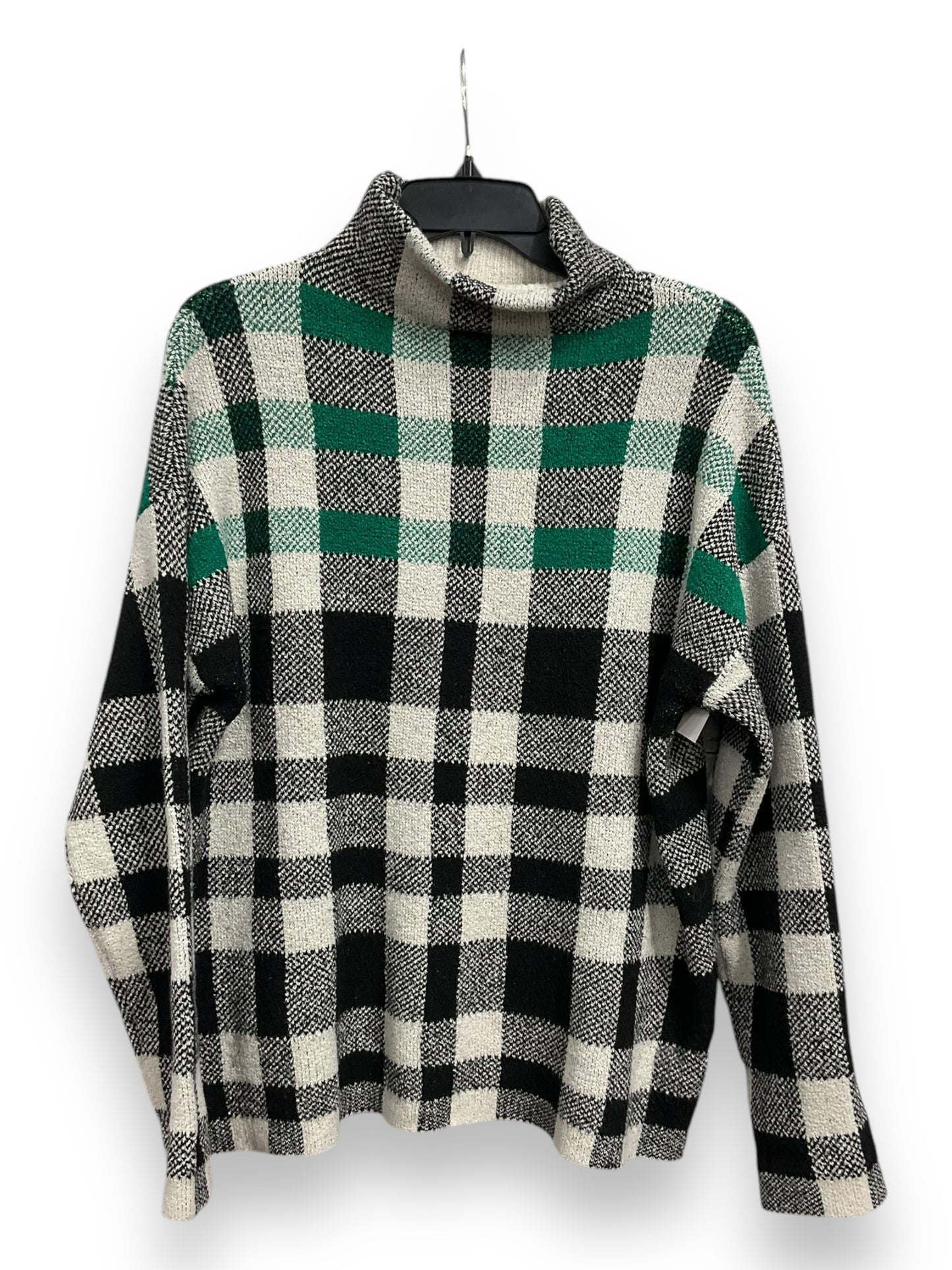 Sweater By Christian Siriano In Plaid Pattern, Size: M