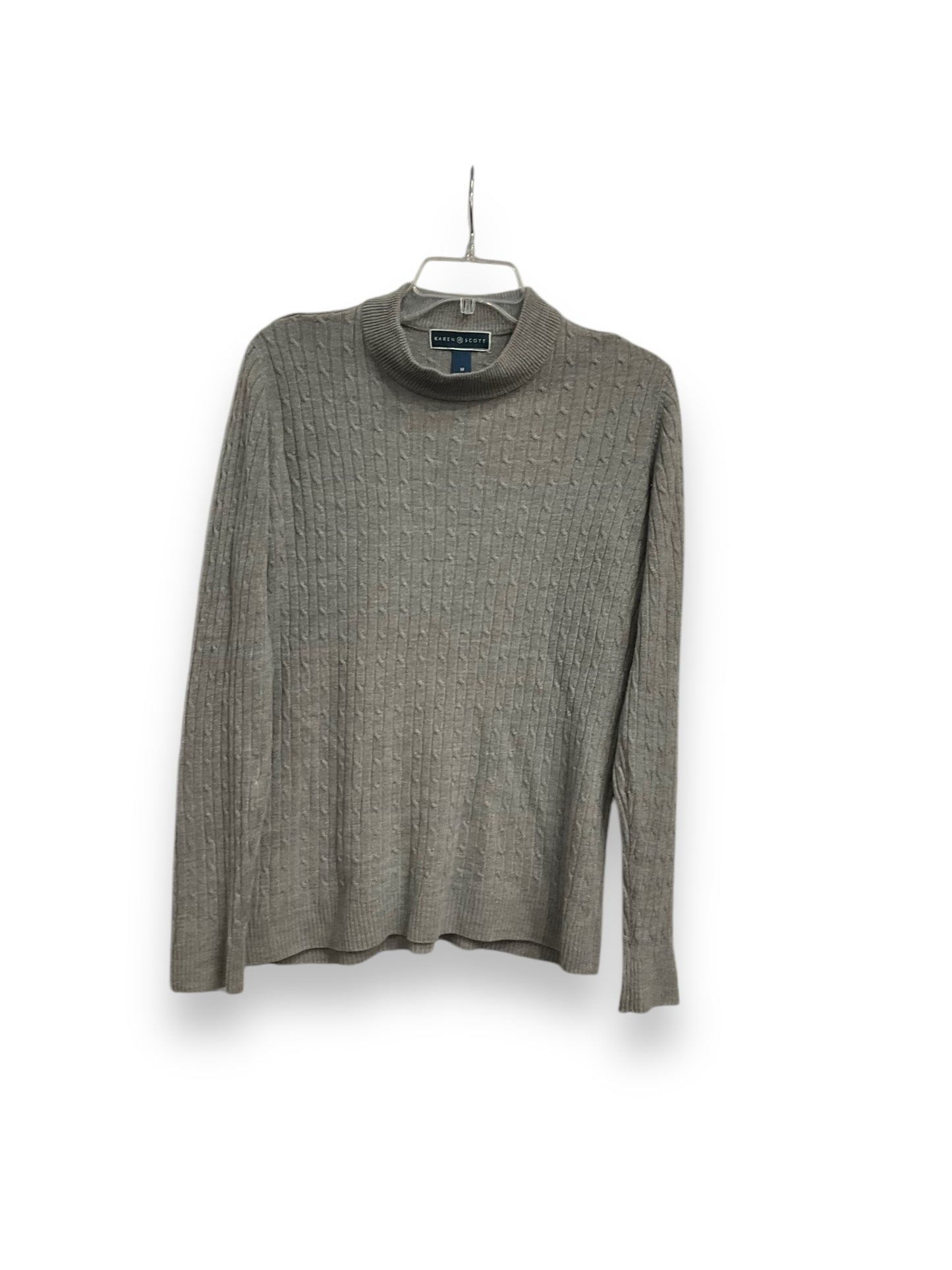 Sweater By Karen Scott In Grey, Size: M