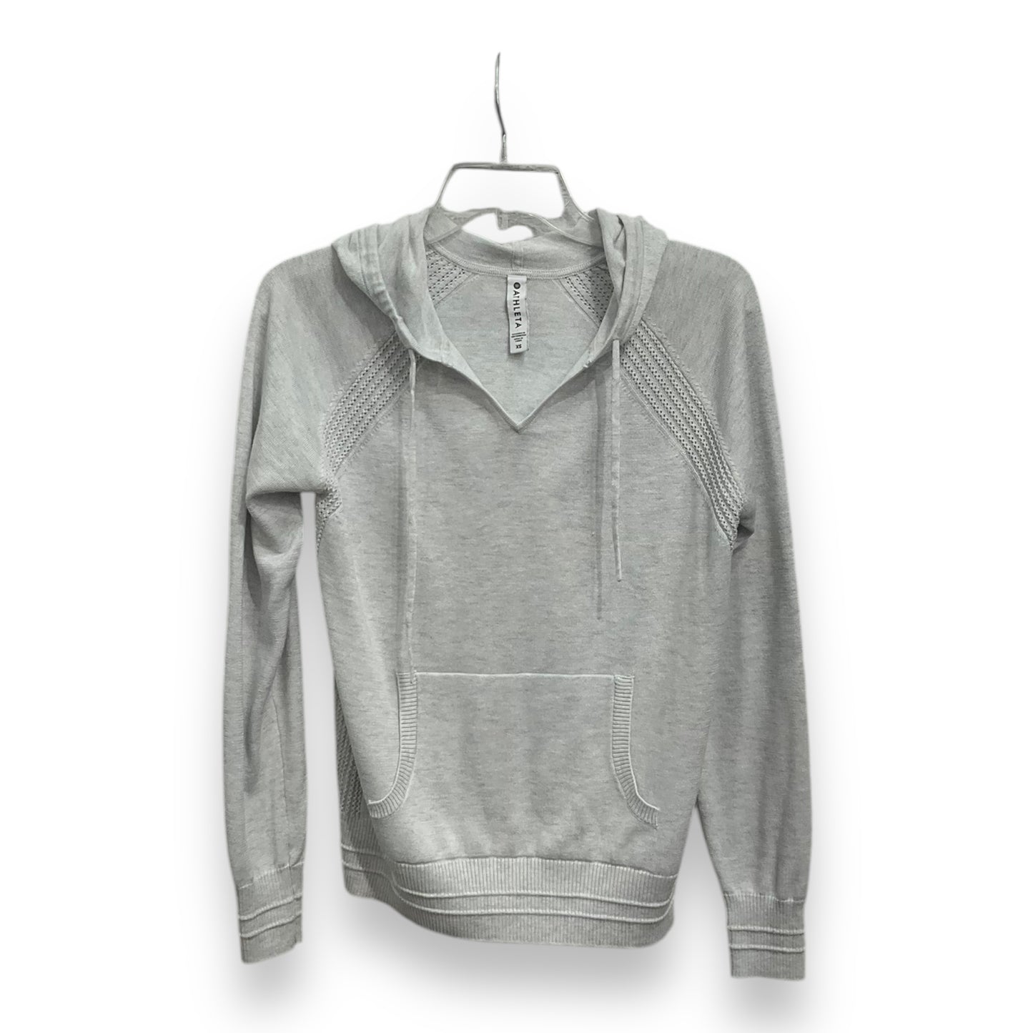 Athletic Top Long Sleeve Hoodie By Athleta In Grey, Size: Xs