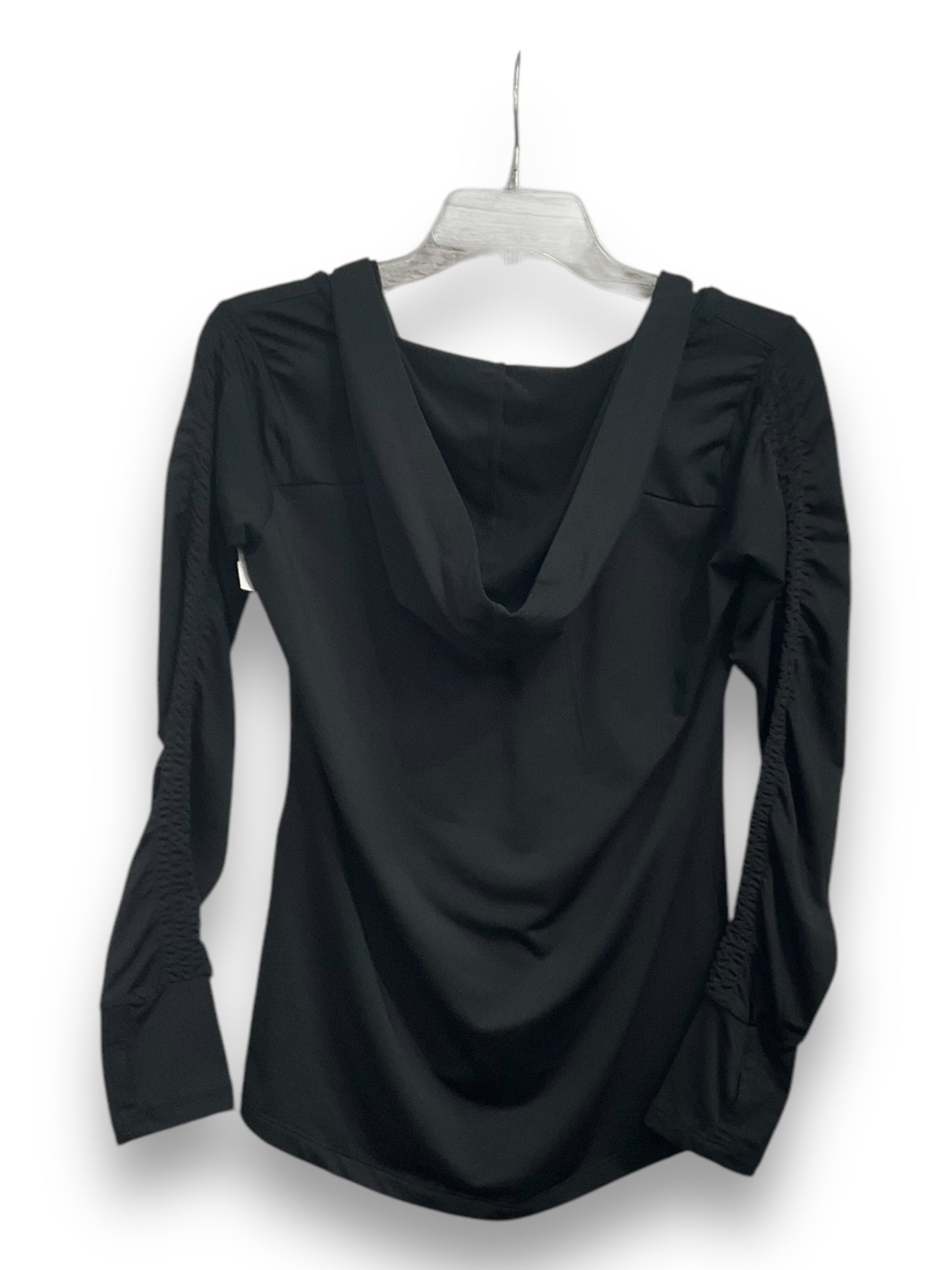 Athletic Top Long Sleeve Hoodie By Balance Collection In Black, Size: S