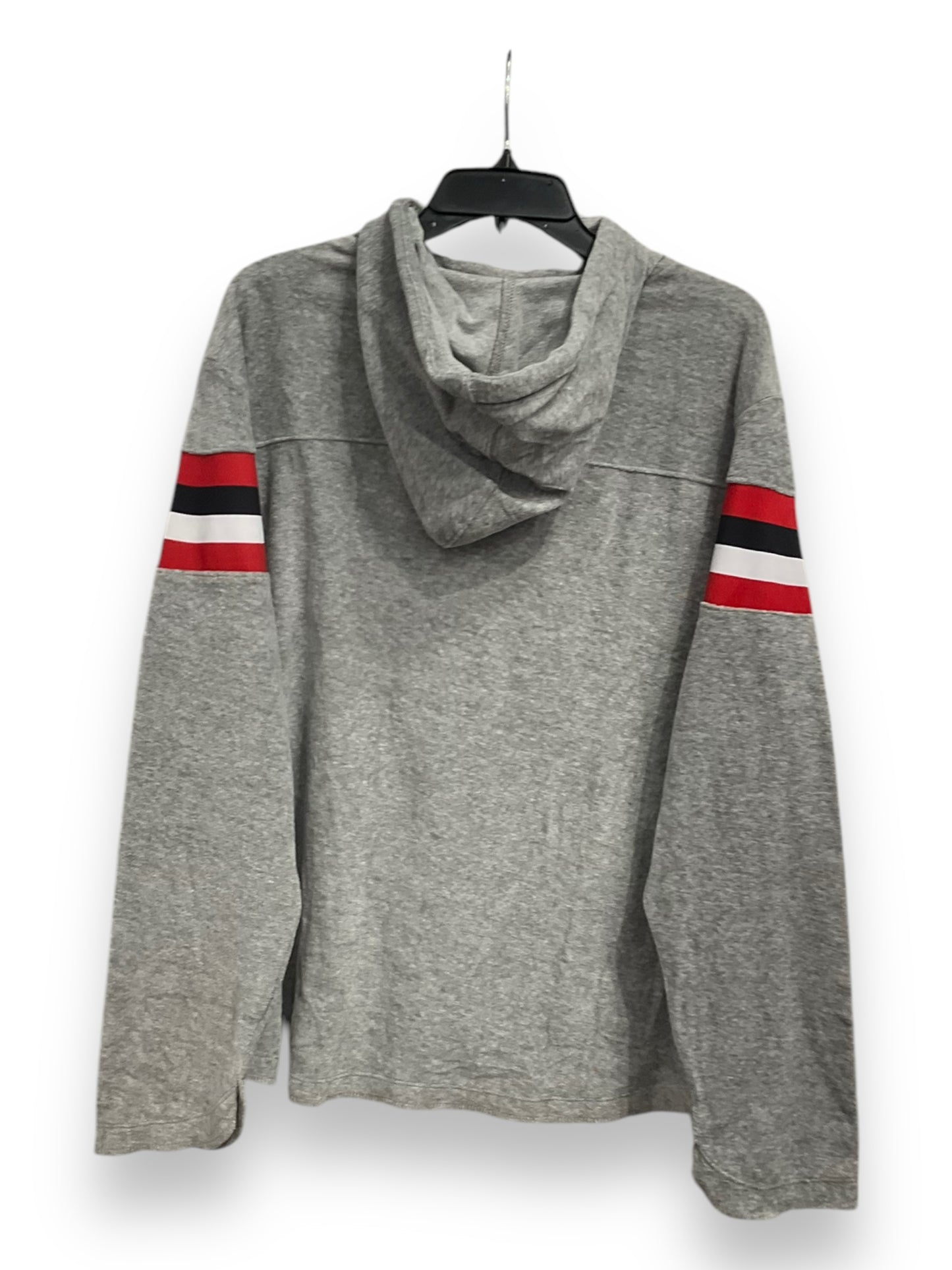 Sweatshirt Hoodie By Concepts In Grey & Red, Size: 1x