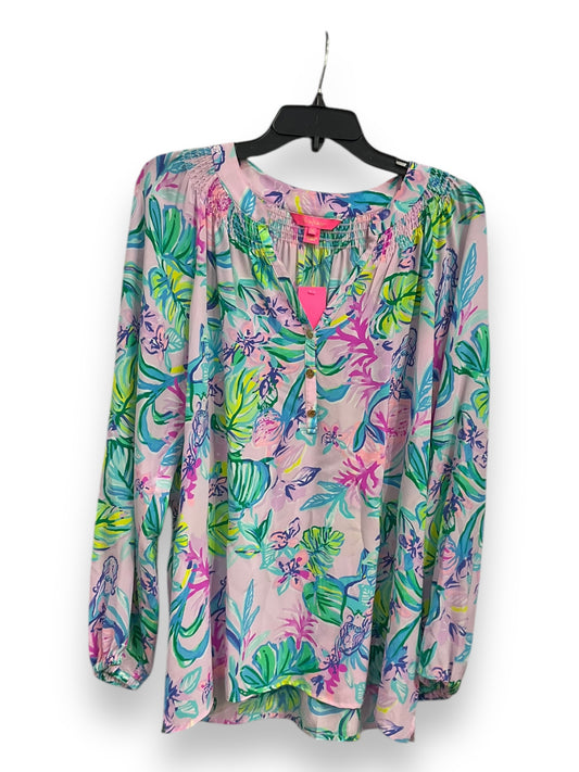 Blouse Designer By Lilly Pulitzer In Floral Print, Size: Xl