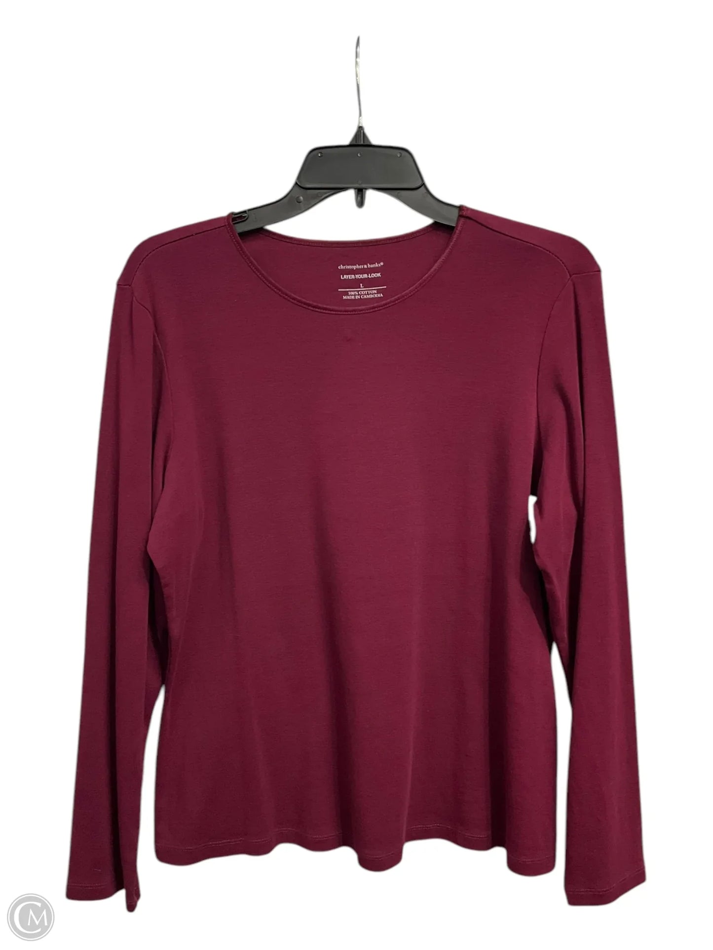 Top Long Sleeve Basic By Christopher And Banks  Size: L