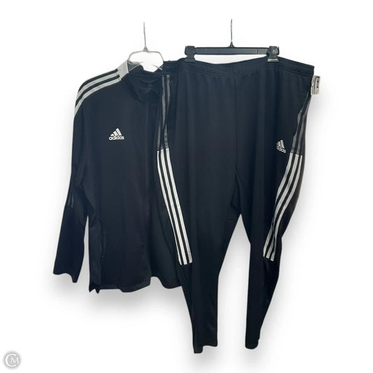 Athletic Pants 2pc By Adidas In Black, Size: 3x