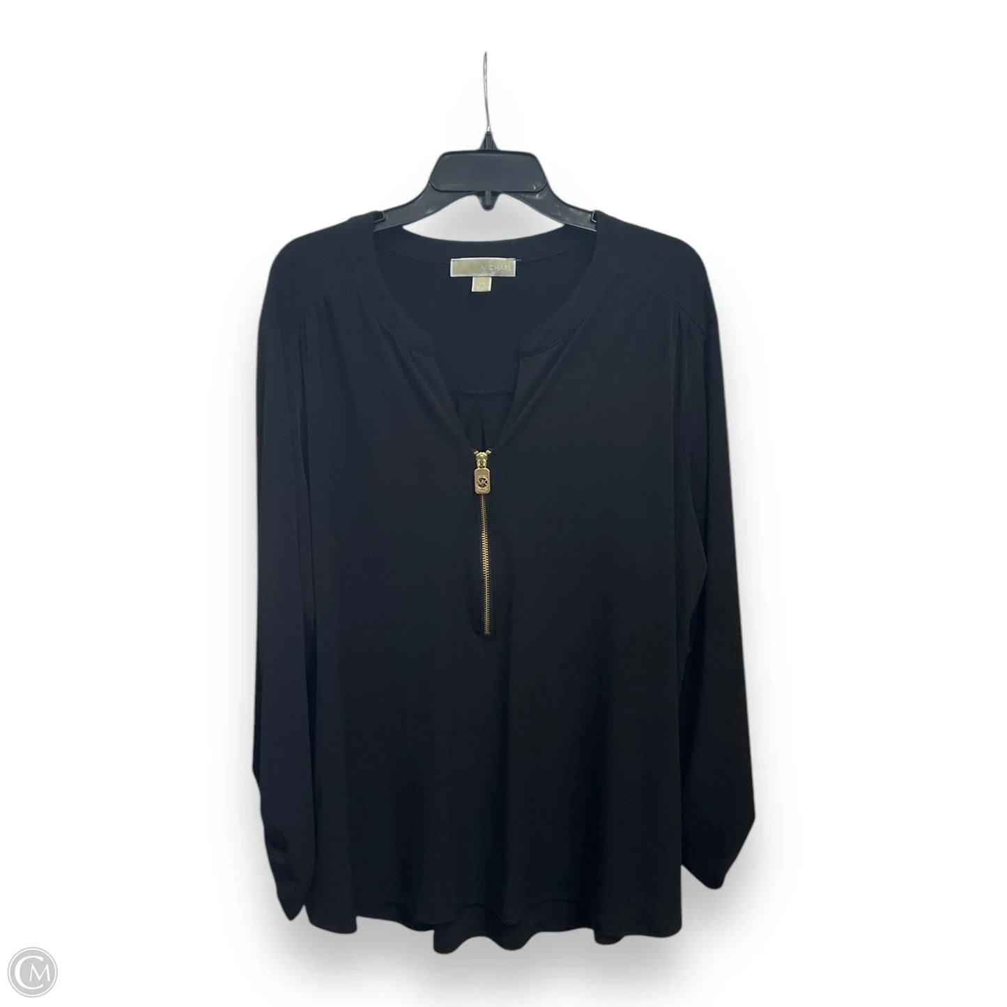 Top Long Sleeve By Michael By Michael Kors In Black, Size: 3x