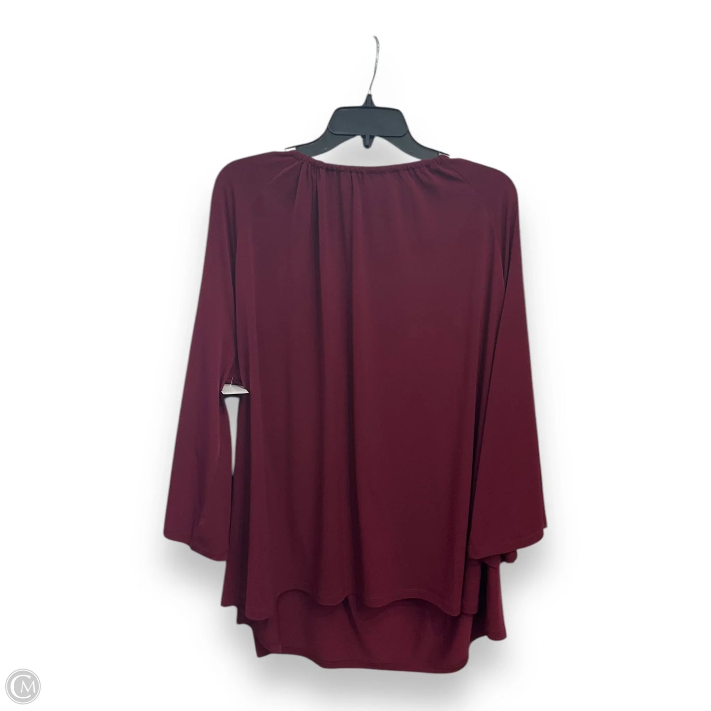 Top Long Sleeve By Michael By Michael Kors In Maroon, Size: 3x