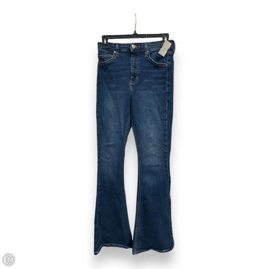 Jeans Flared By Top Shop In Blue Denim, Size: 6