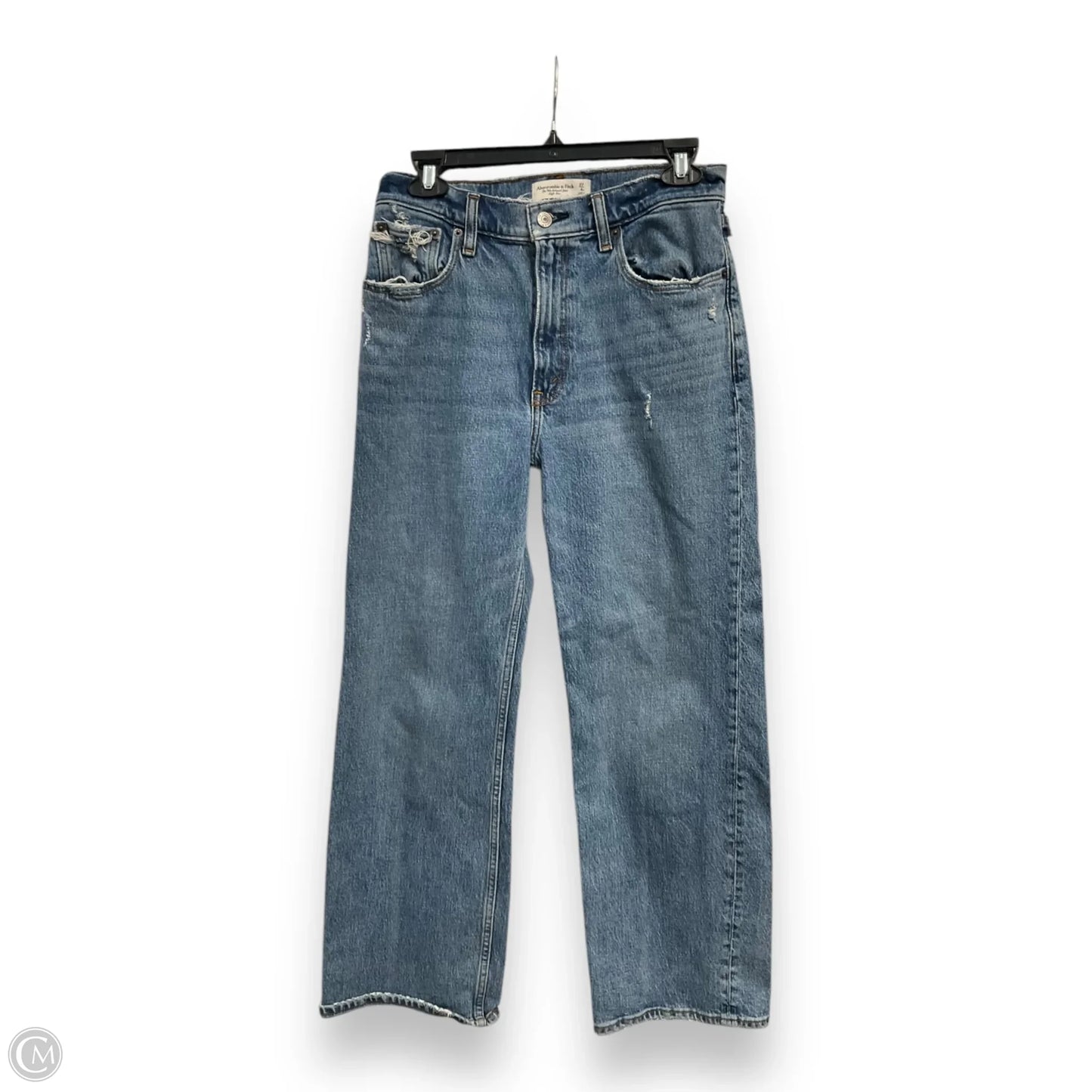 Jeans Straight By Abercrombie And Fitch In Blue Denim, Size: 4