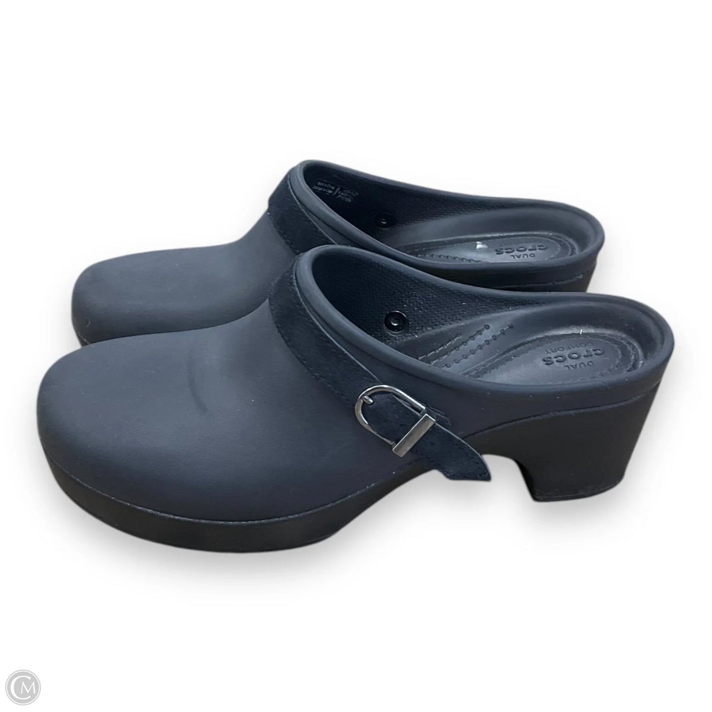 Shoes Heels Block By Crocs In Black, Size: 9