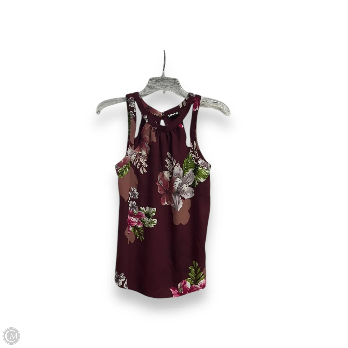 Top Sleeveless By Express In Floral Print, Size: S