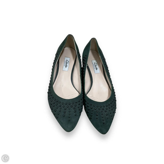 Shoes Flats By Clarks In Green, Size: 7