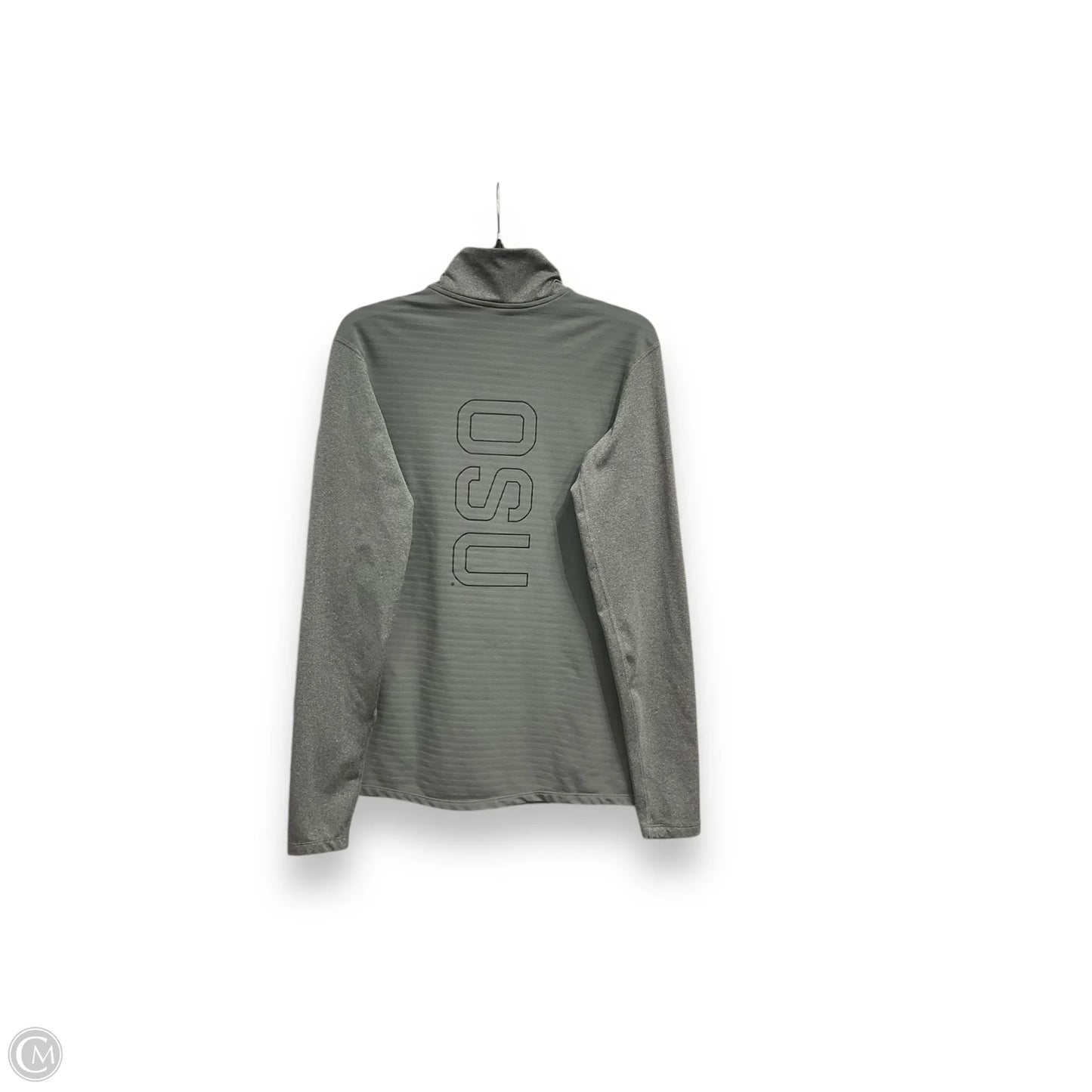 Athletic Top Long Sleeve Collar By Nike Apparel In Grey, Size: Xl