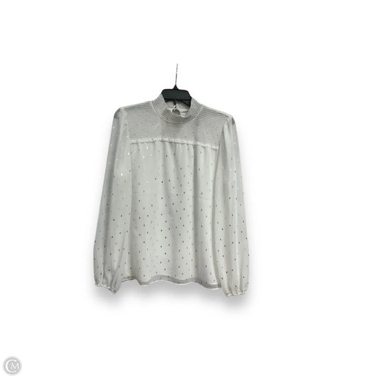 Blouse Long Sleeve By White House Black Market In White, Size: M