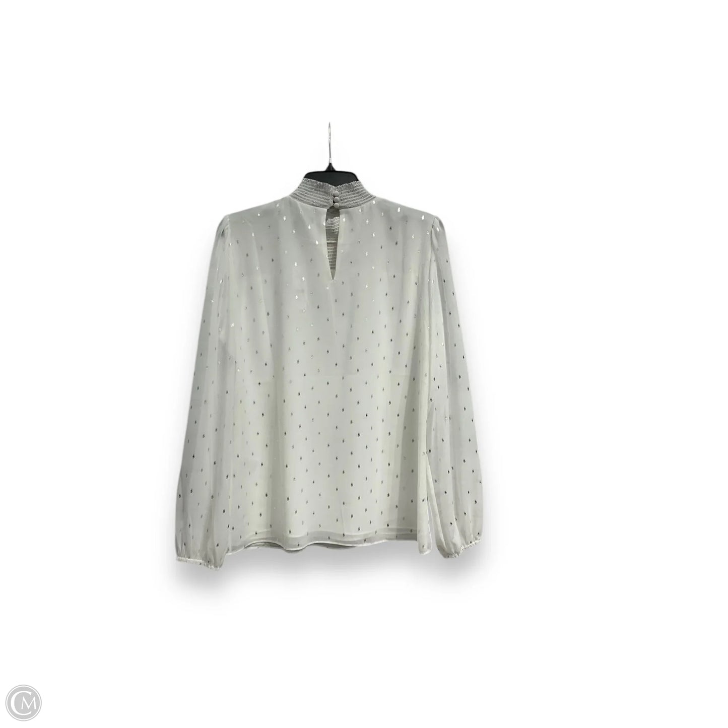 Blouse Long Sleeve By White House Black Market In White, Size: M