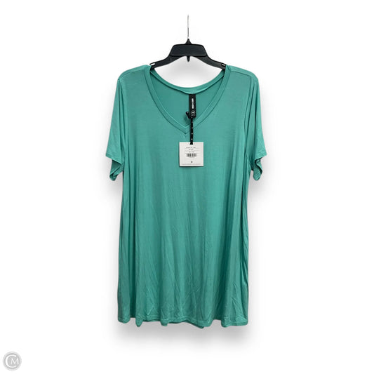 Top Short Sleeve Basic By Agnes & Dora In Aqua, Size: 1x