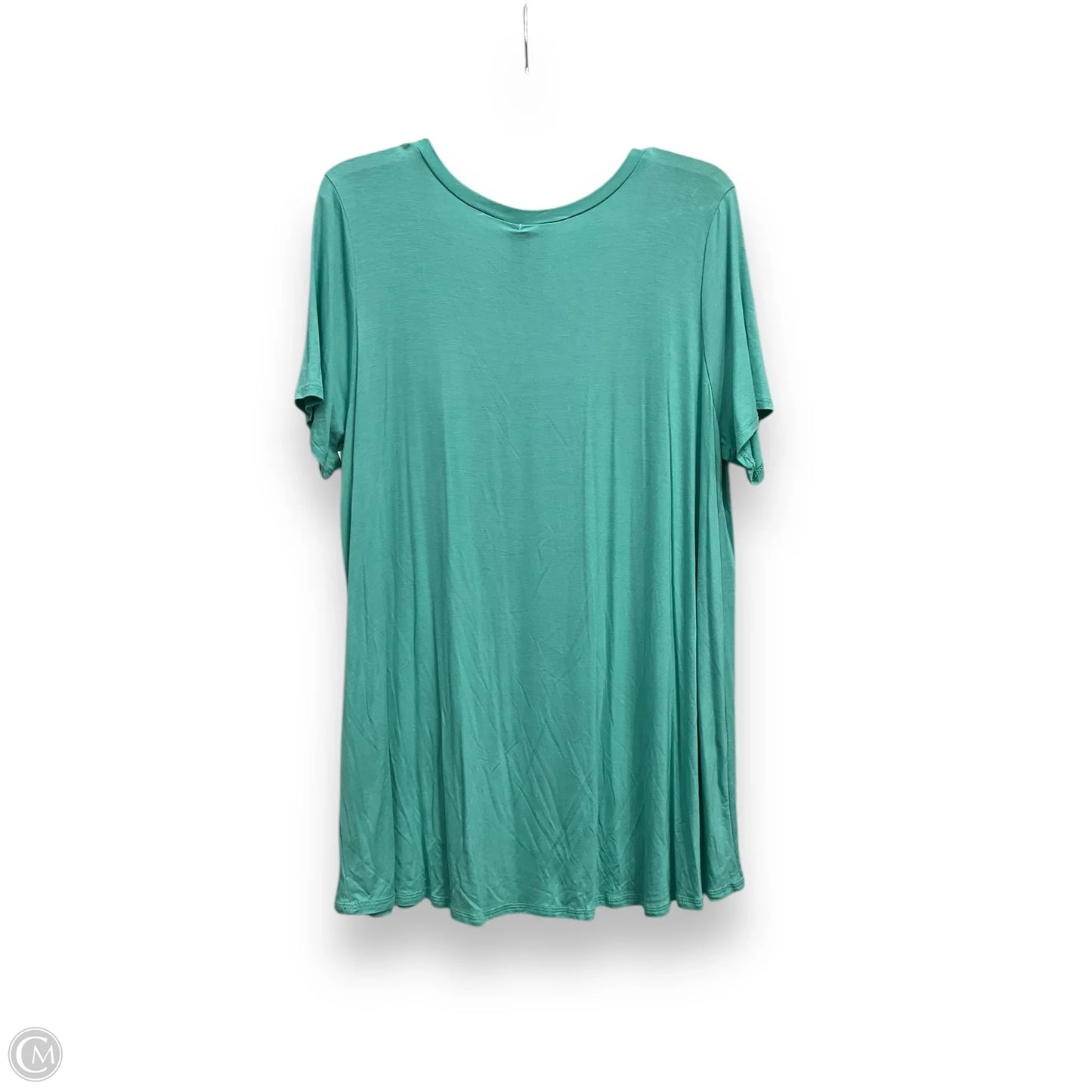 Top Short Sleeve Basic By Agnes & Dora In Aqua, Size: 1x