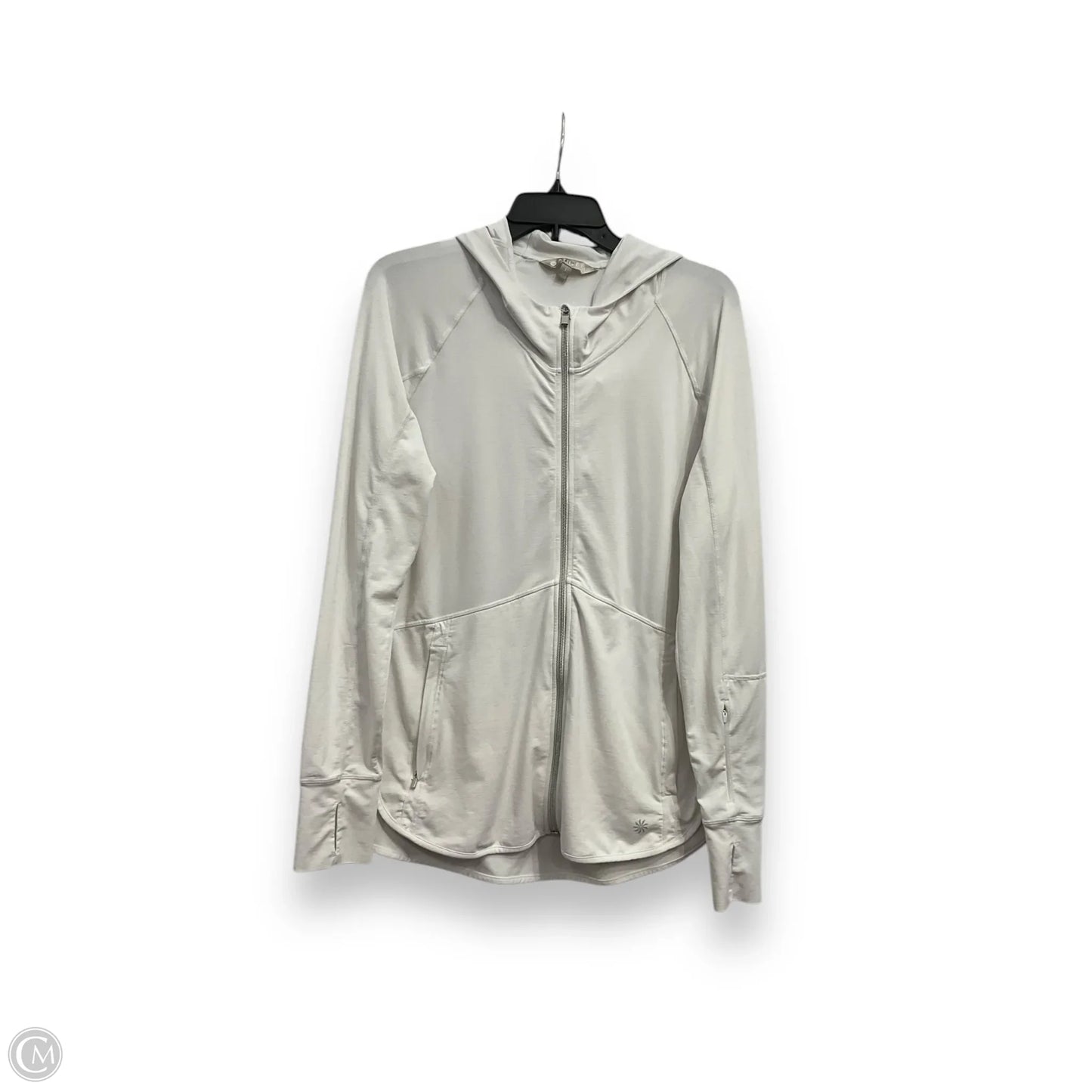 Athletic Jacket By Athleta In White, Size: L