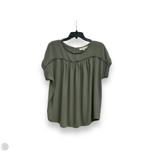 Blouse Sleeveless By Loft In Green, Size: L