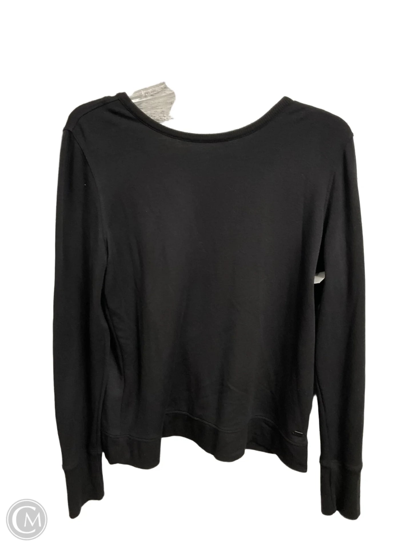 Athletic Top Long Sleeve Crewneck By Dkny In Black, Size: M