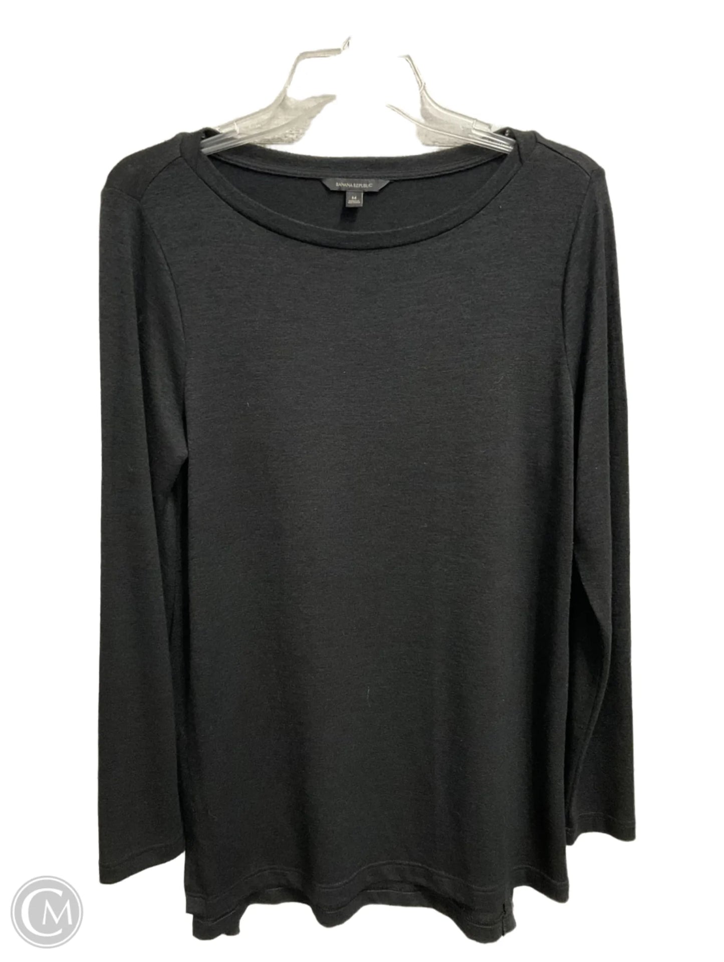 Top Long Sleeve Basic By Banana Republic In Black, Size: M