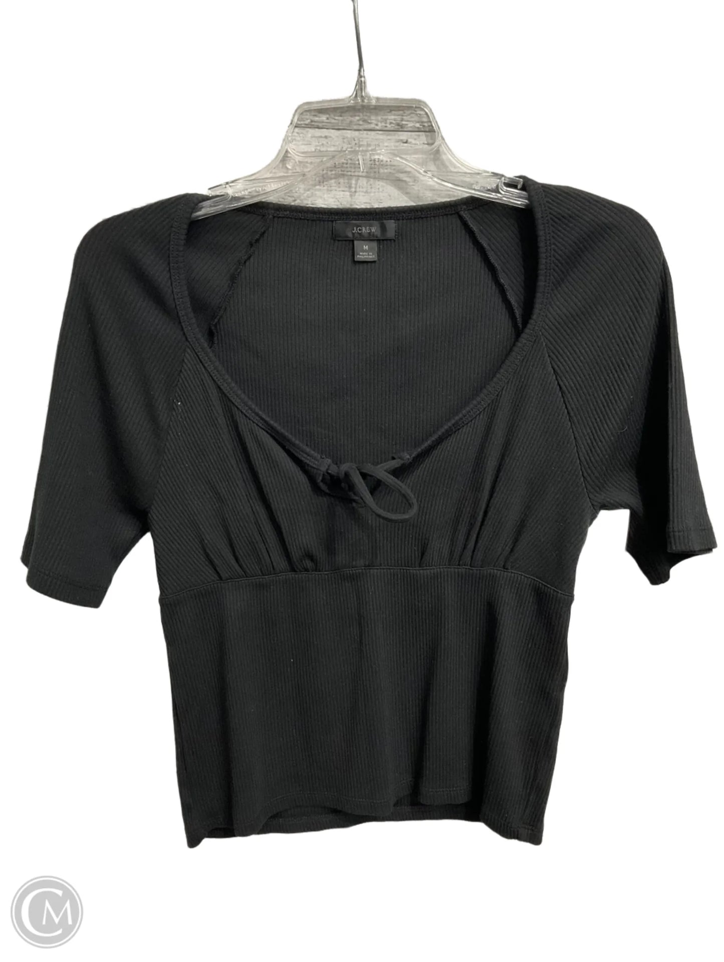 Top Short Sleeve By J. Crew In Black, Size: M