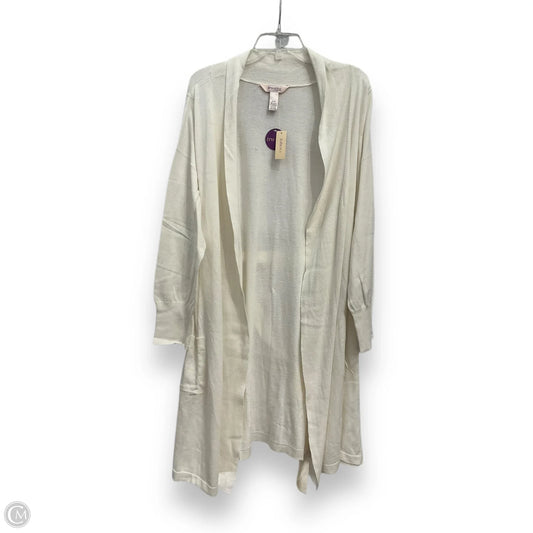 Cardigan By Clothes Mentor In Cream, Size: 3x