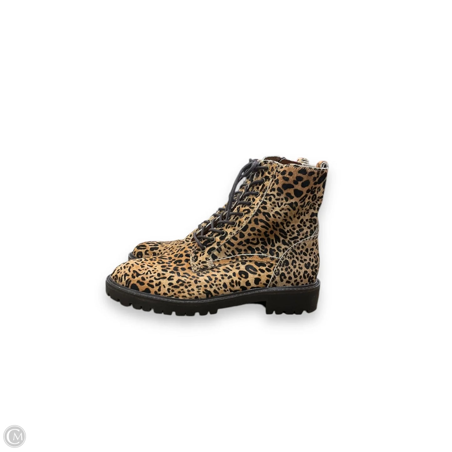 Boots Combat By Lucky Brand In Animal Print, Size: 8.5