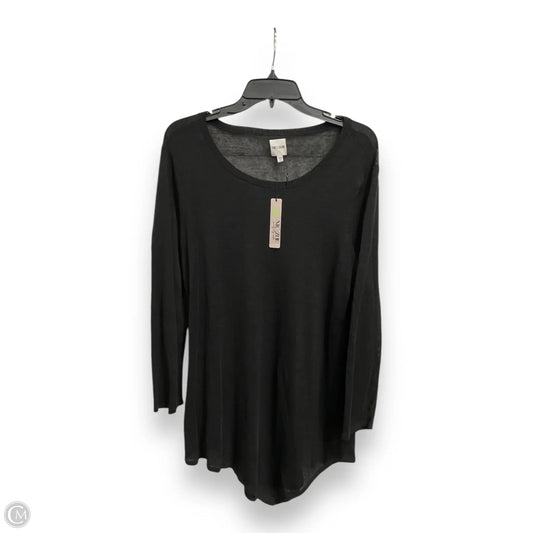 Top Long Sleeve By Nic + Zoe In Black, Size: L