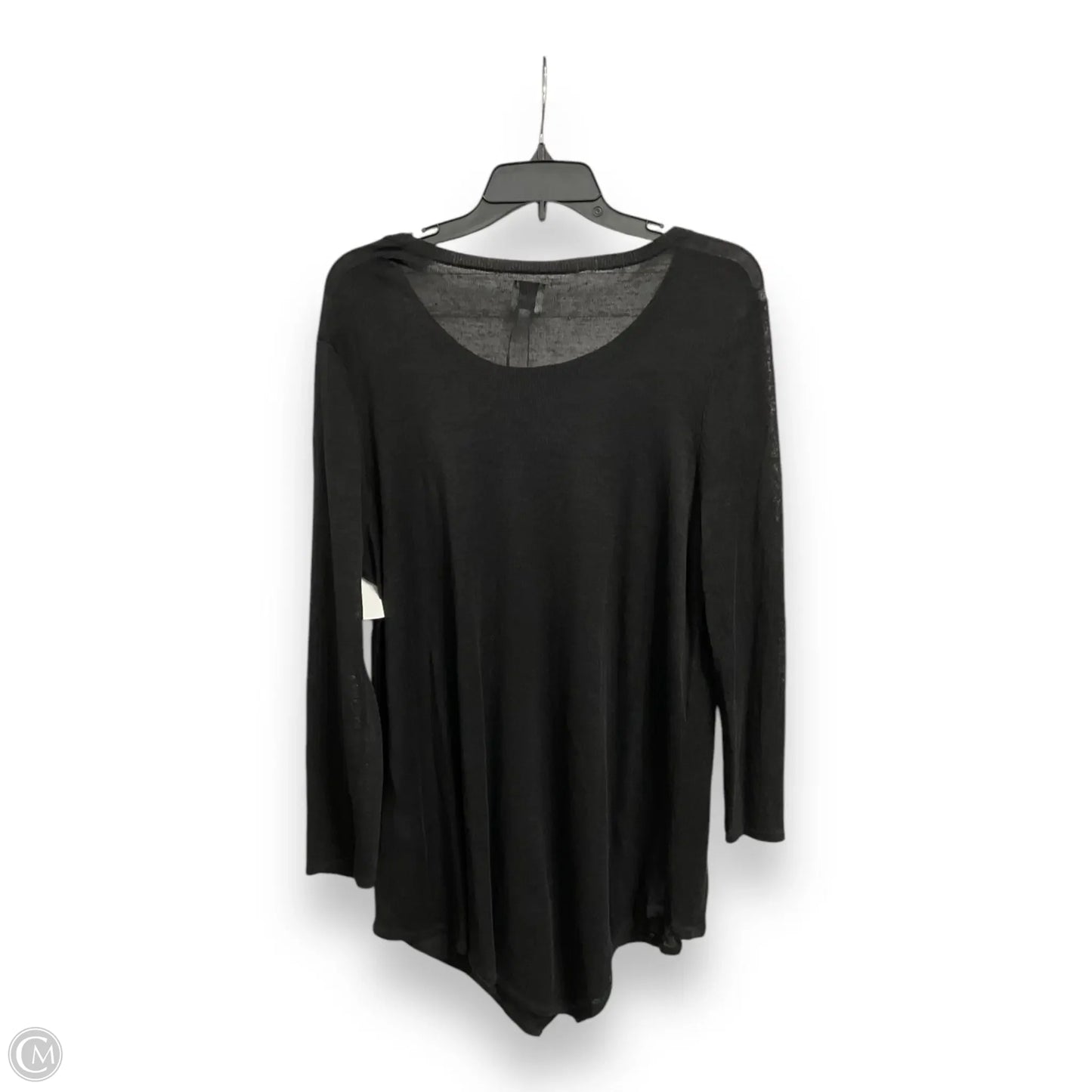 Top Long Sleeve By Nic + Zoe In Black, Size: L