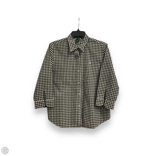 Top Long Sleeve By Lauren By Ralph Lauren In Plaid Pattern, Size: Lp