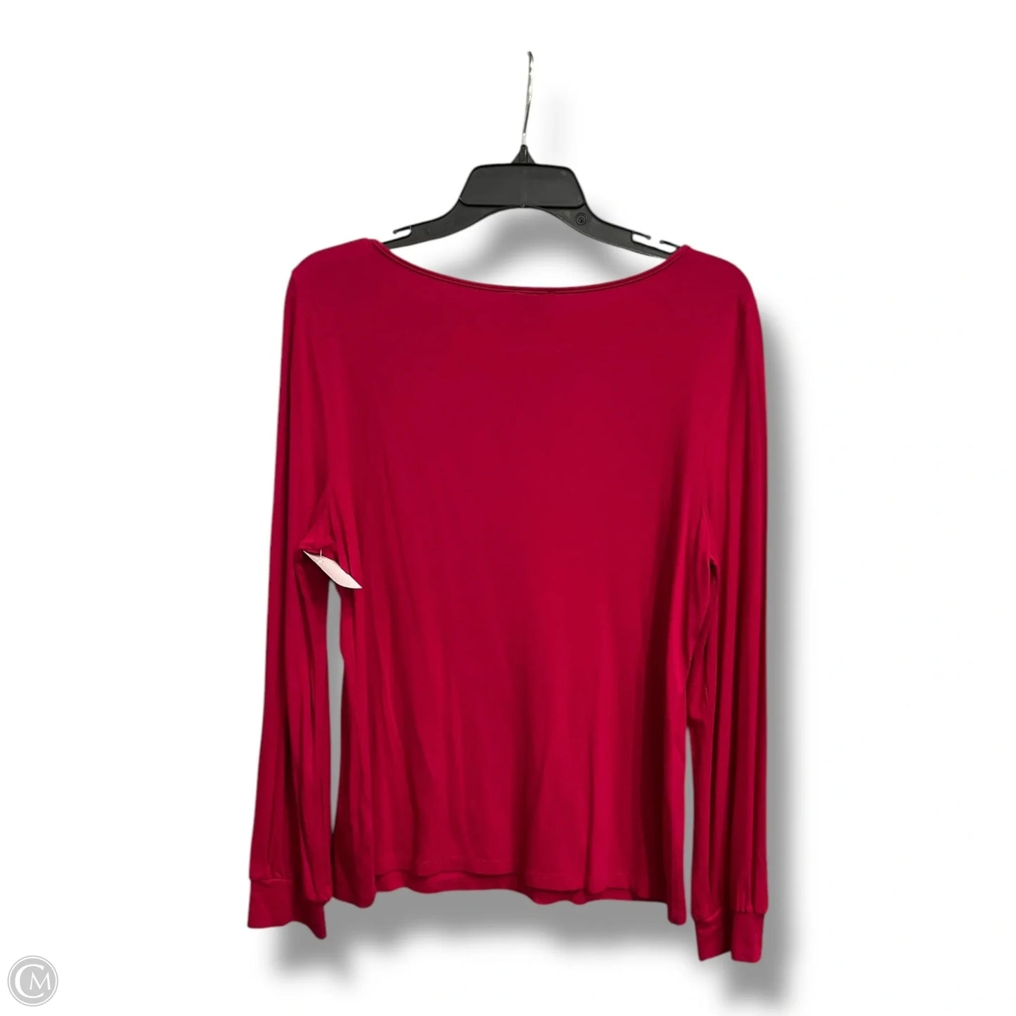 Top Long Sleeve Basic By Talbots In Pink, Size: L