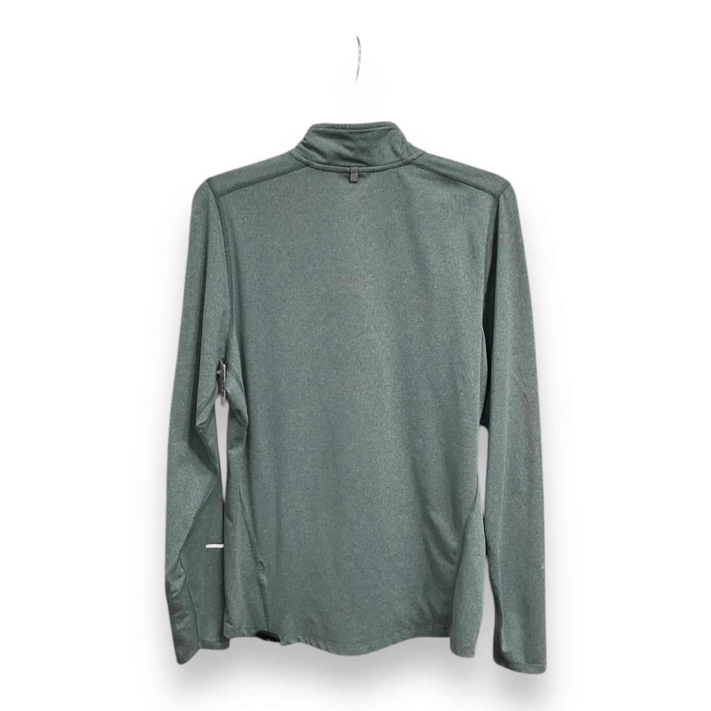 Athletic Top Long Sleeve Collar By Nike Apparel In Grey, Size: S