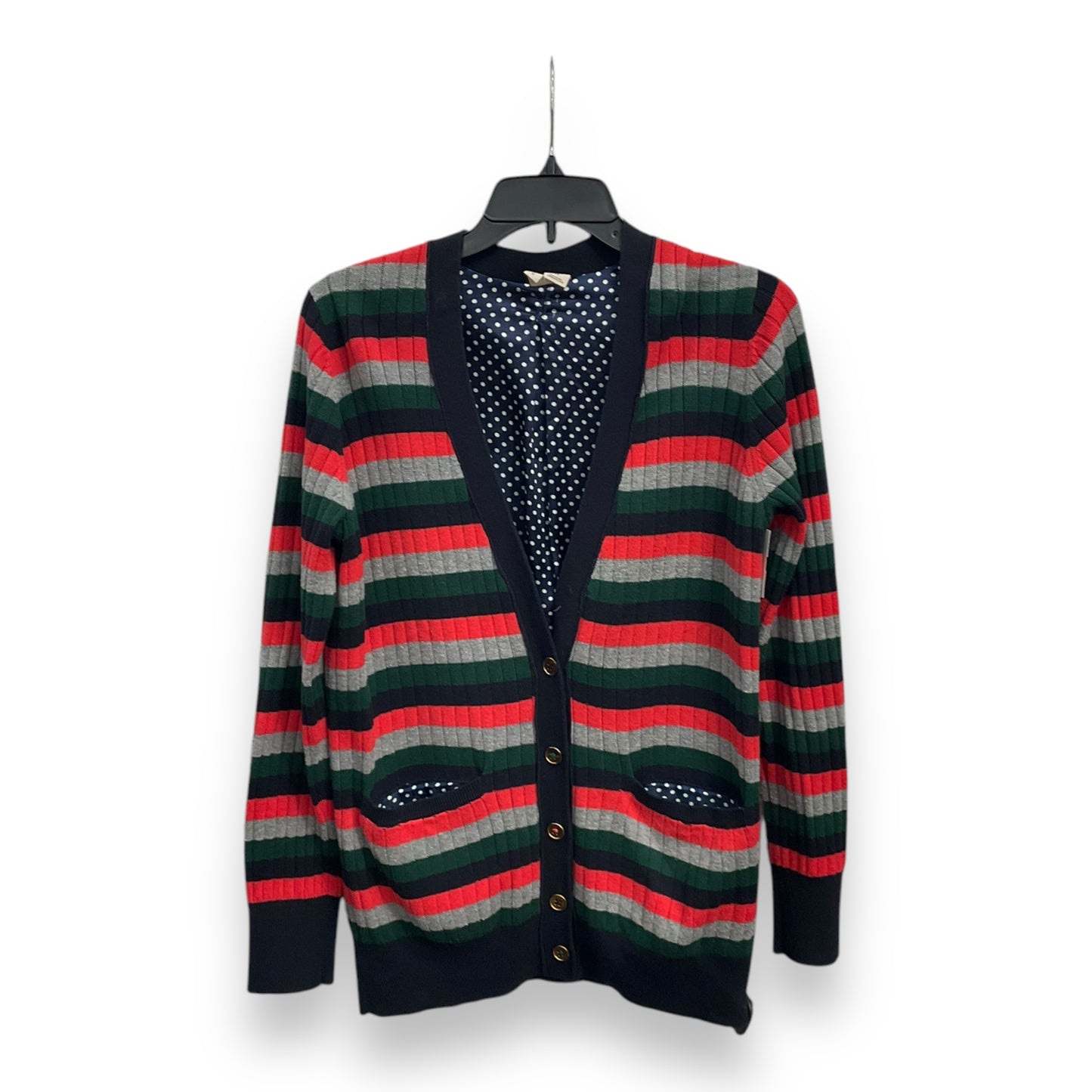 Cardigan By Moth In Striped Pattern, Size: S