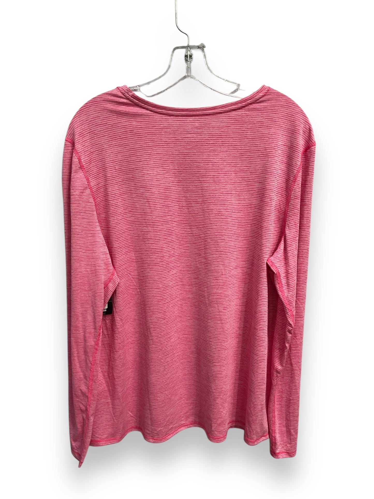 Athletic Top Long Sleeve Crewneck By Athletic Works In Pink, Size: Xl