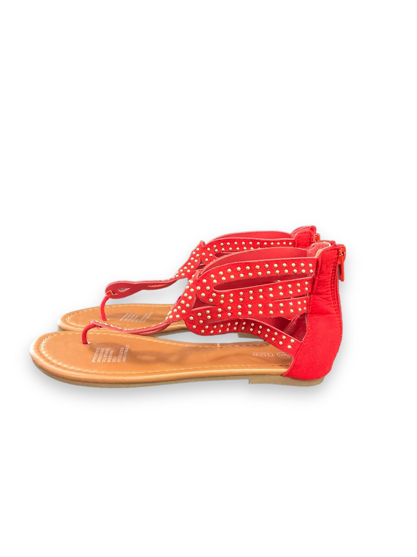 Red Sandals Flats Clothes Mentor, Size 6