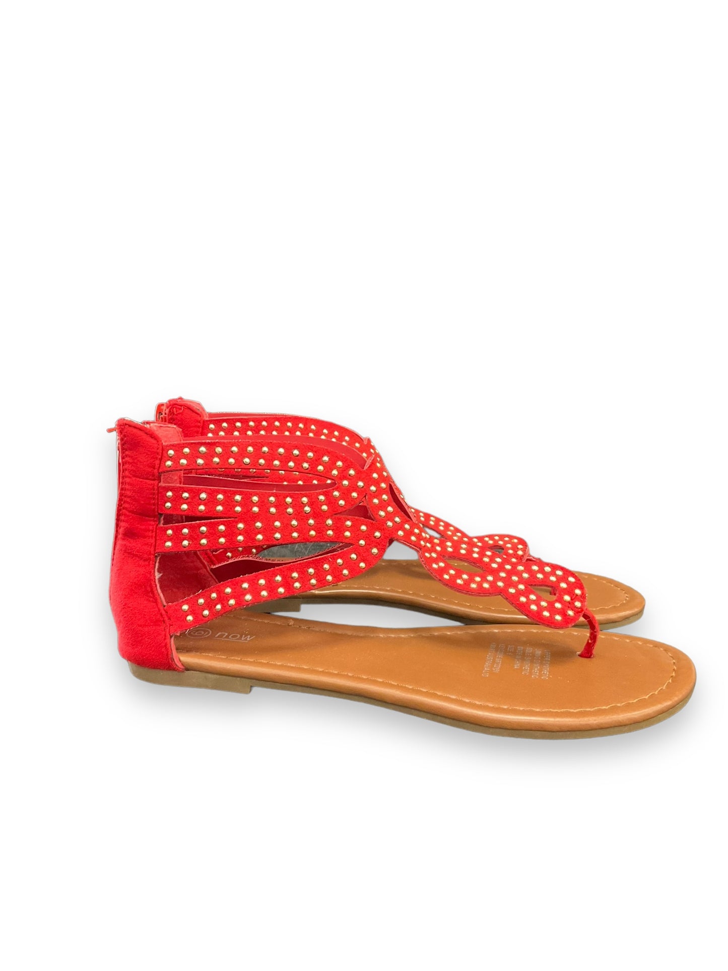 Red Sandals Flats Clothes Mentor, Size 6