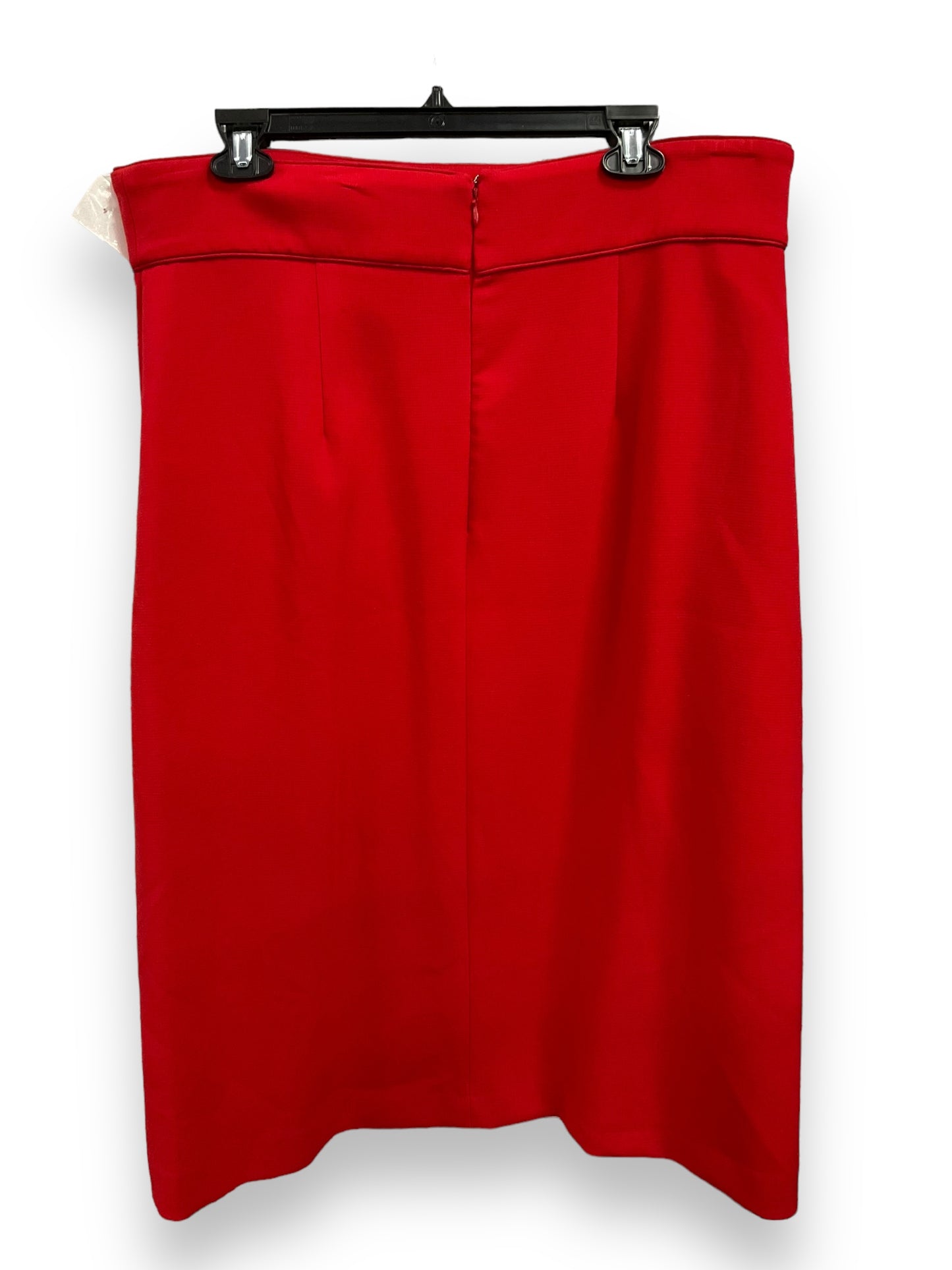 Red Skirt Midi Ann Taylor, Size L