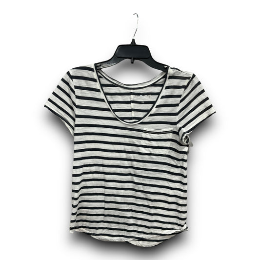 Striped Pattern Top Short Sleeve Basic Loft, Size Xs