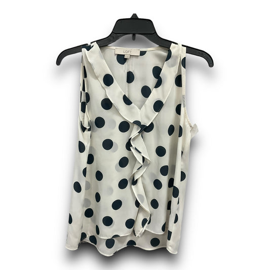 Polkadot Pattern Top Sleeveless Loft, Size Xs