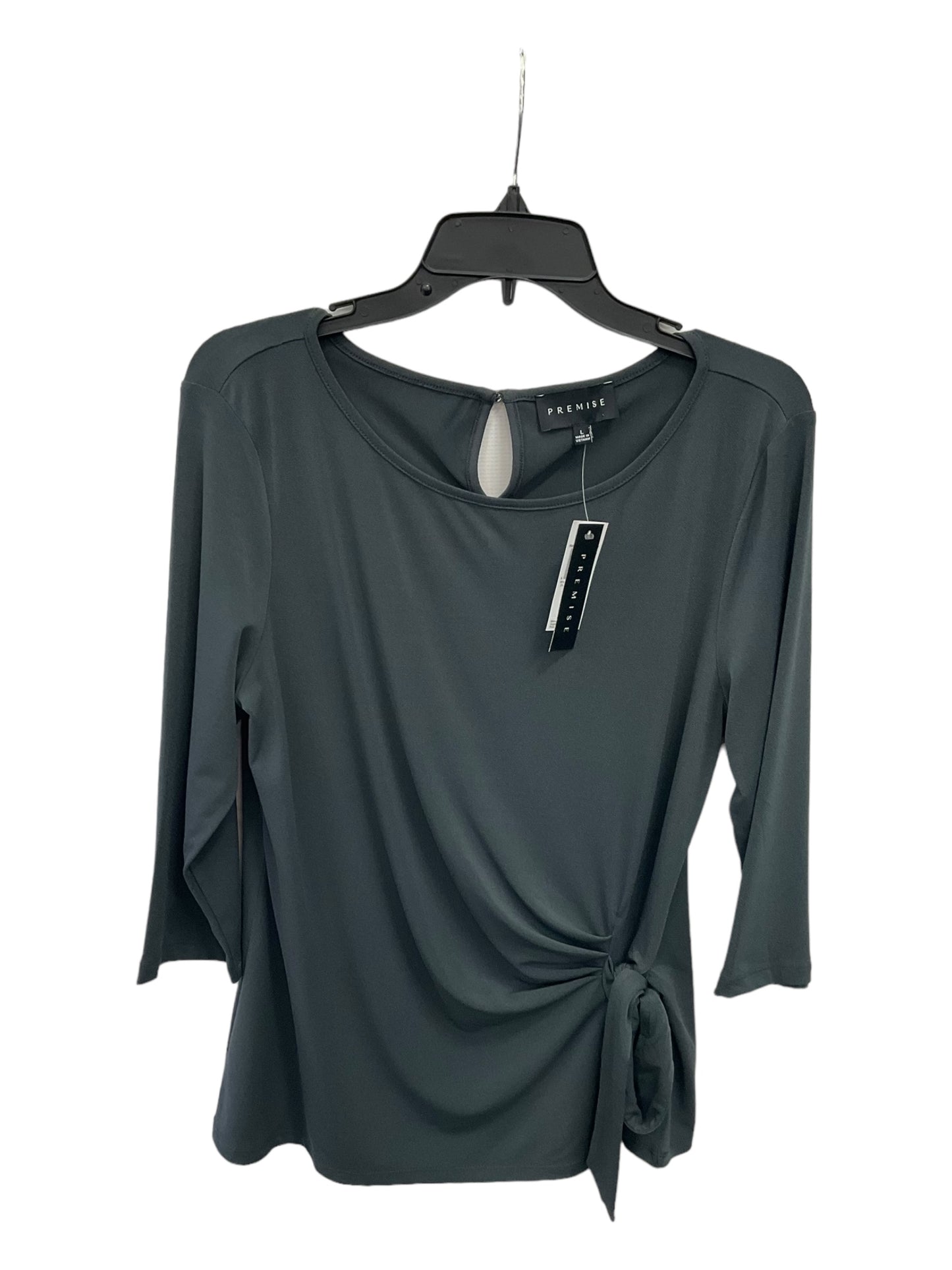 Grey Top 3/4 Sleeve Premise, Size L