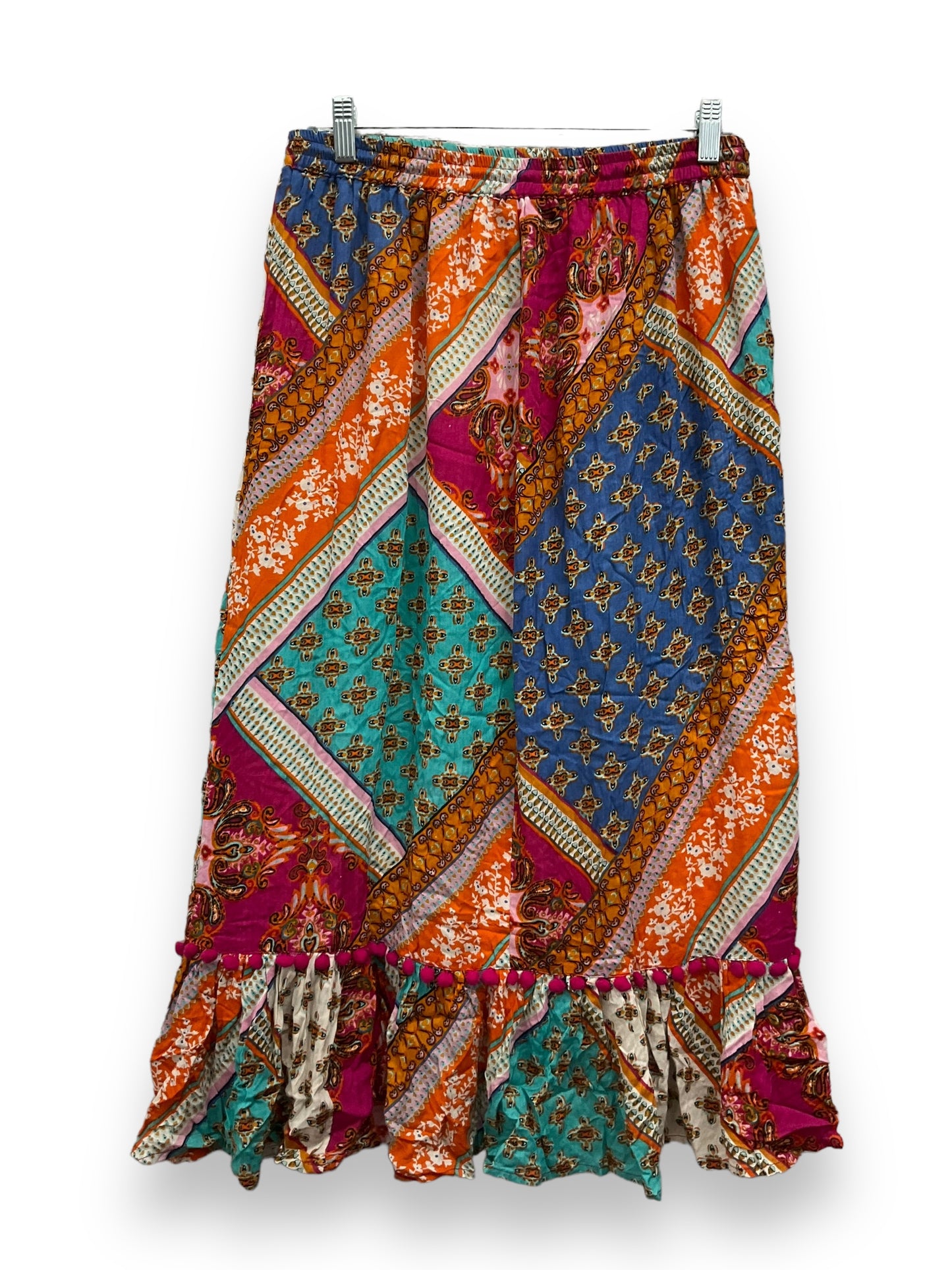 Multi-colored Skirt Midi Clothes Mentor, Size S