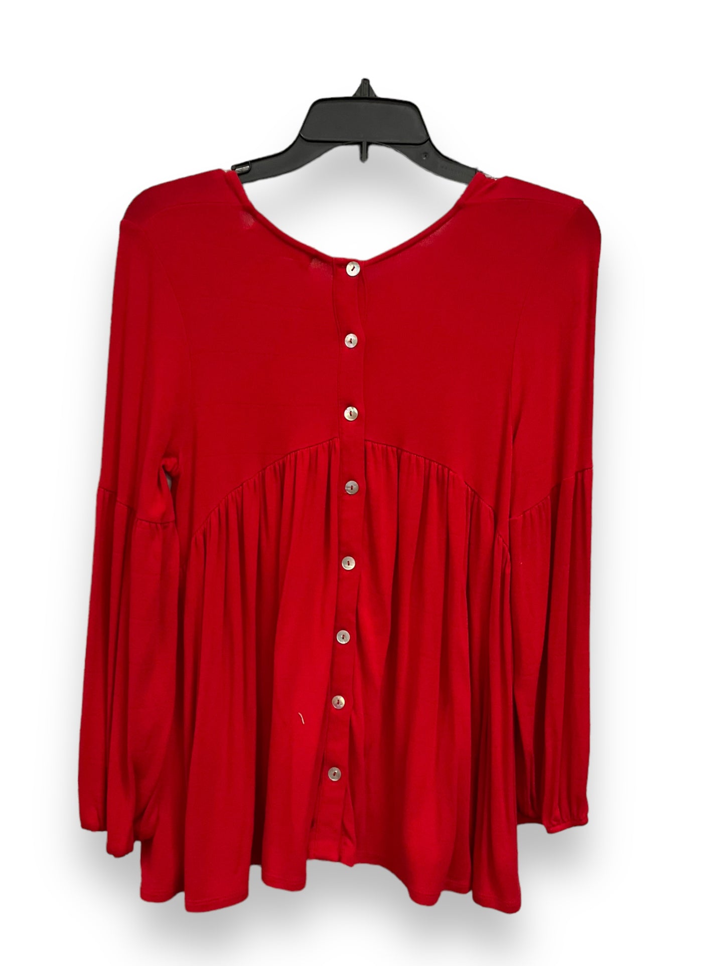 Red Top Long Sleeve Eri + Ali, Size Xs