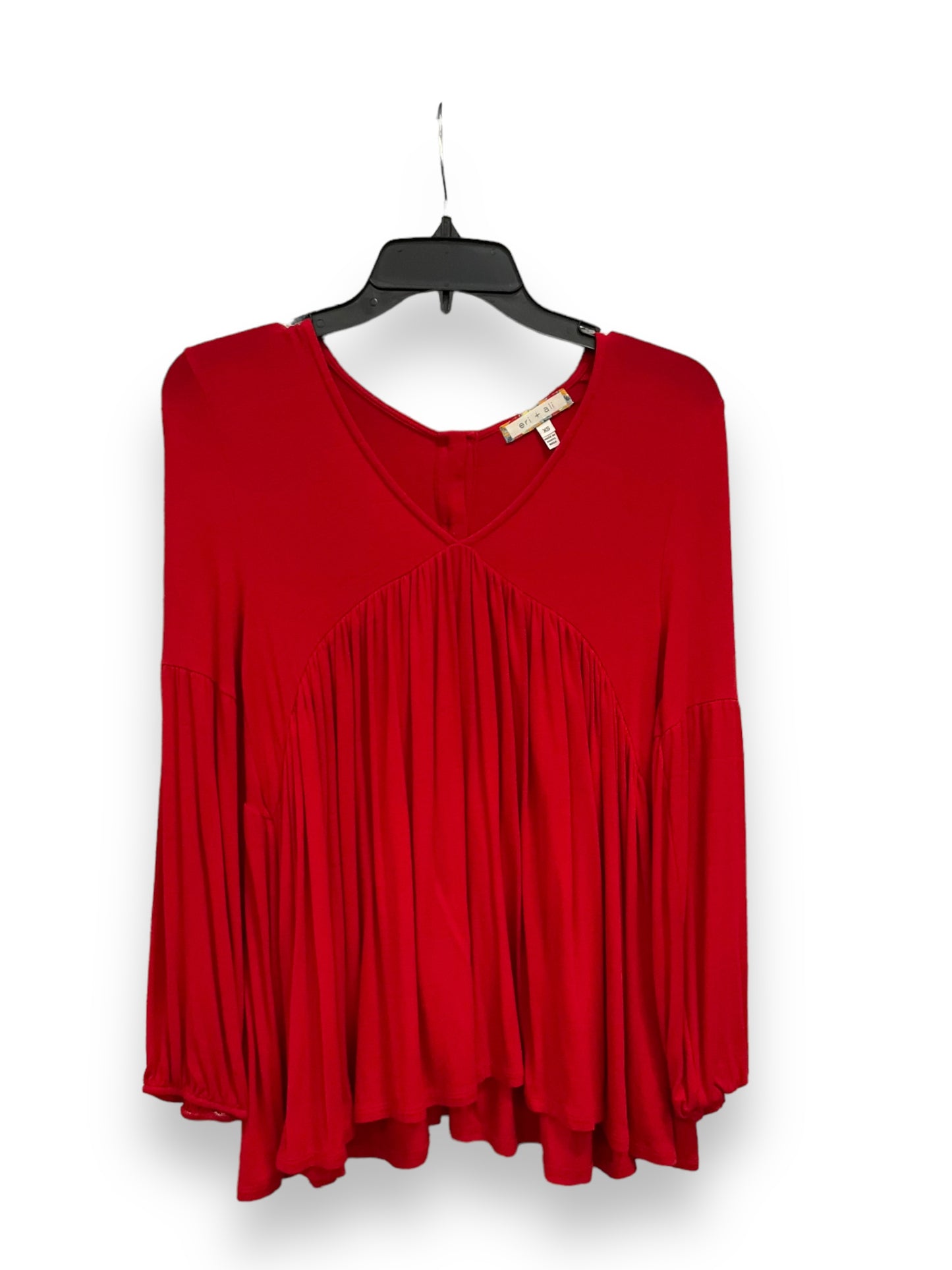 Red Top Long Sleeve Eri + Ali, Size Xs