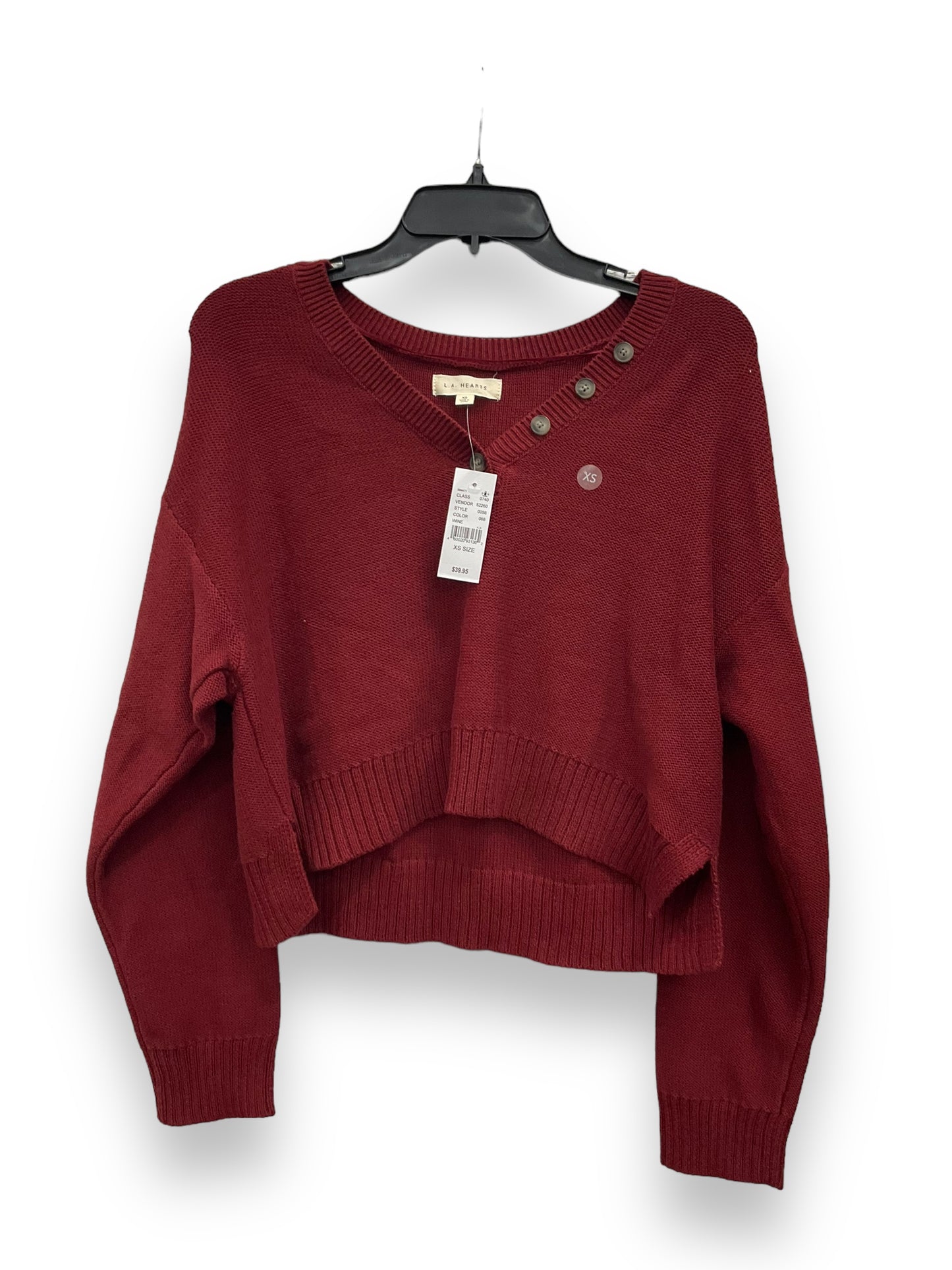 Red Sweater La Hearts, Size Xs