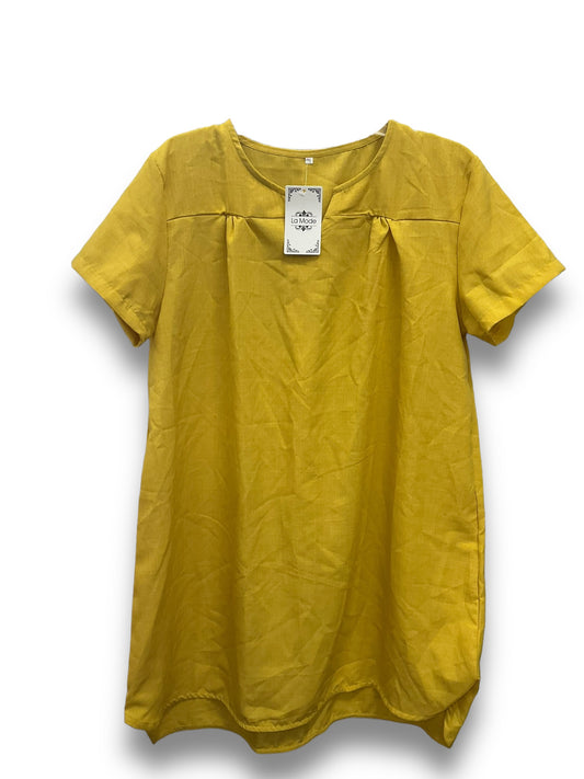 Yellow Dress Casual Short Clothes Mentor, Size 2x