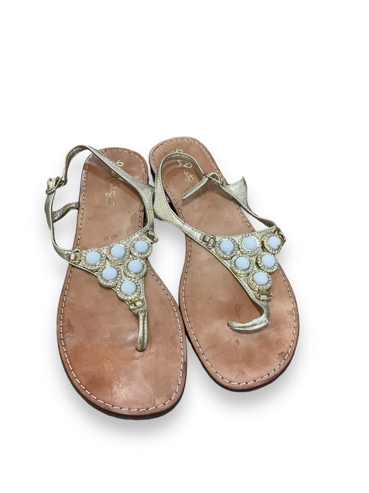 Tan Sandals Flats Lilly Pulitzer, Size 10