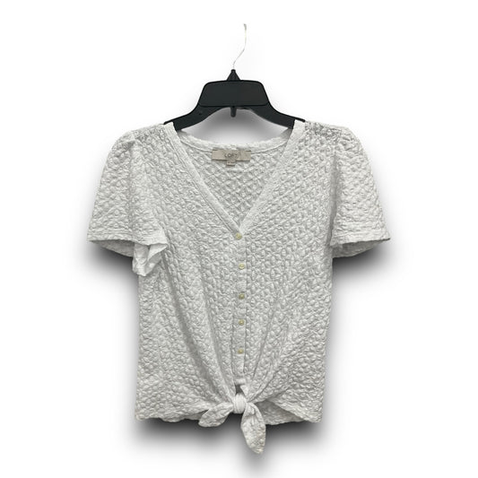 Top Short Sleeve By Loft In White, Size: Xs