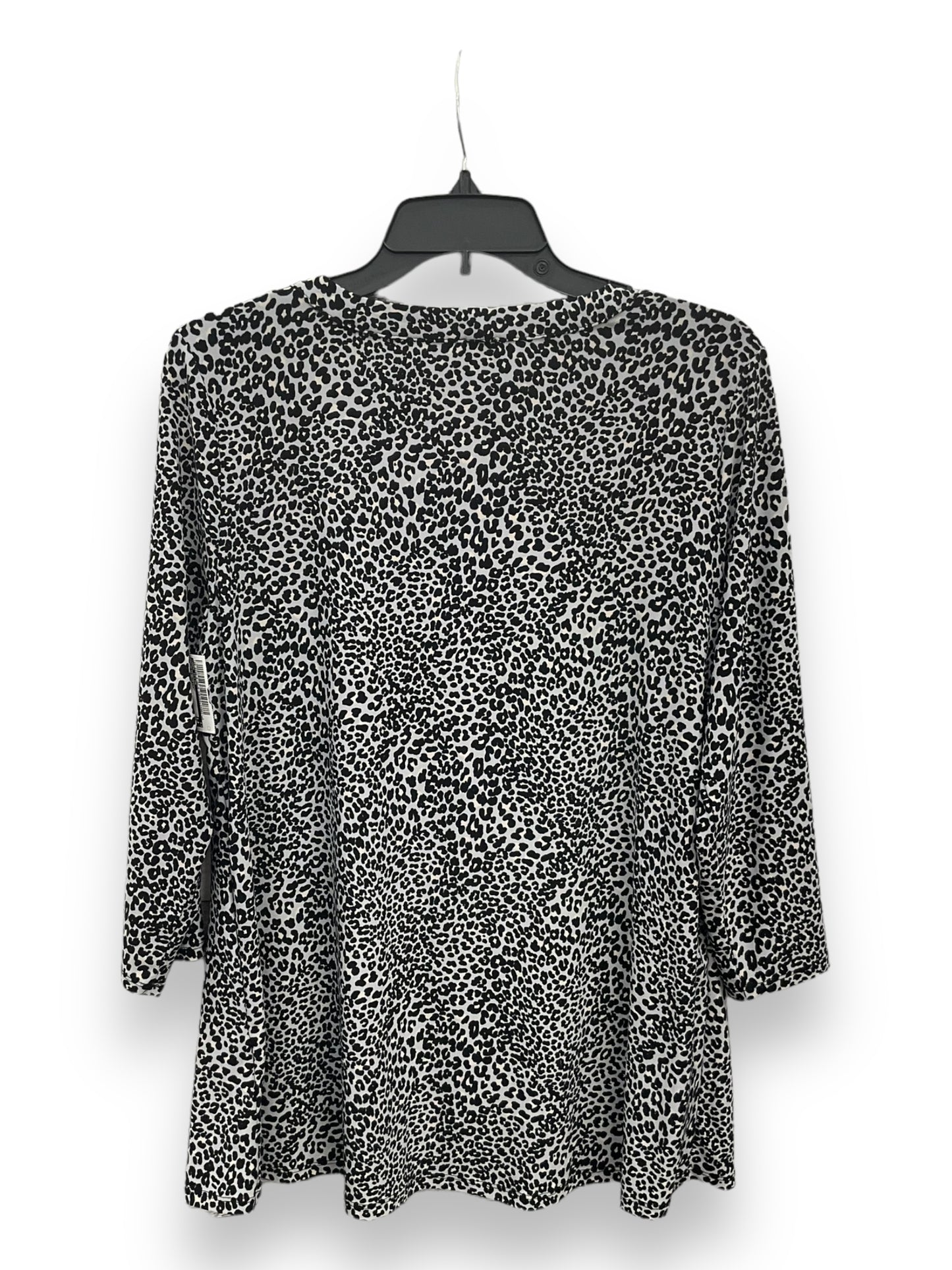 Top 3/4 Sleeve By Anne Klein In Animal Print, Size: L