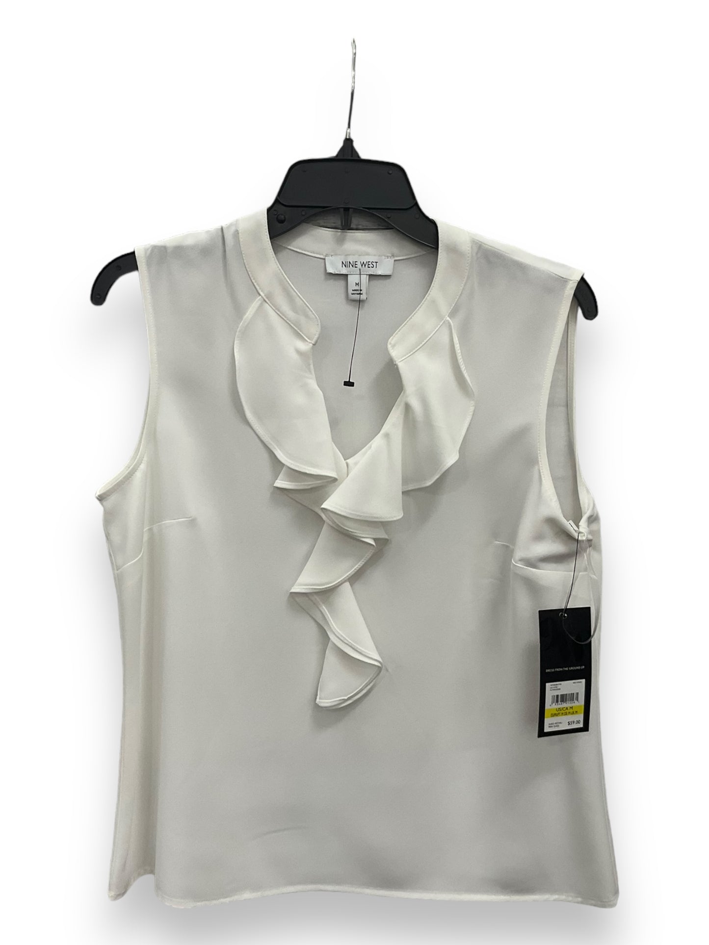 Top Sleeveless By Nine West Apparel In White, Size: M